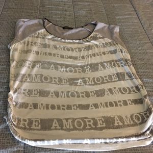 Gray and white cute shirt